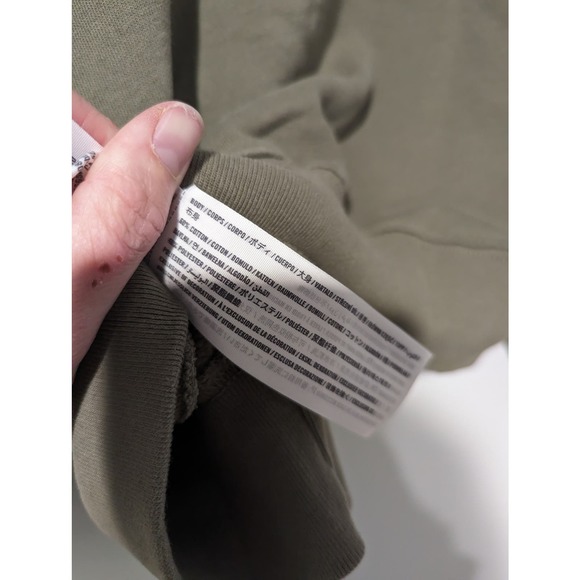 Abercrombie & Fitch Olive Green Spellout Cropped Sweatshirt - Picture 6 of 6